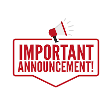 Important Announcements